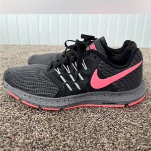 Nike Black and Pink Athletic Sneakers